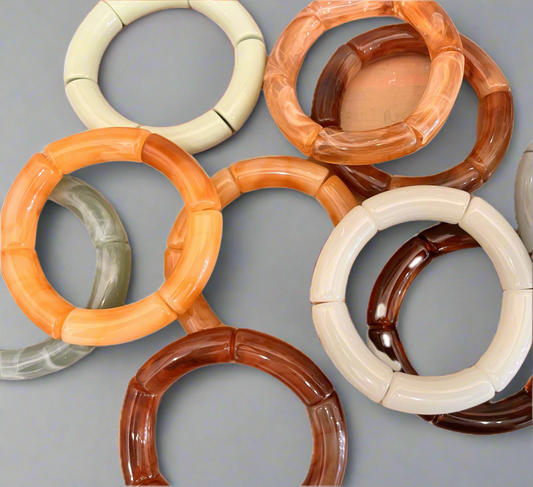 Stretchy Bakelite Bracelets, varied colors