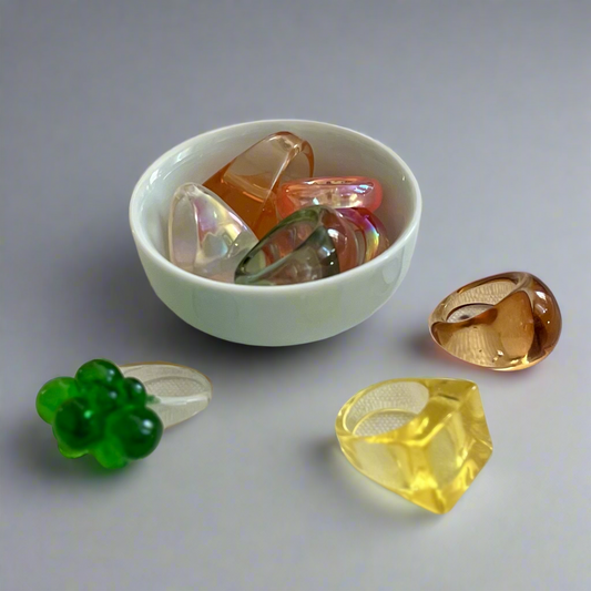 Assorted acrylic rings