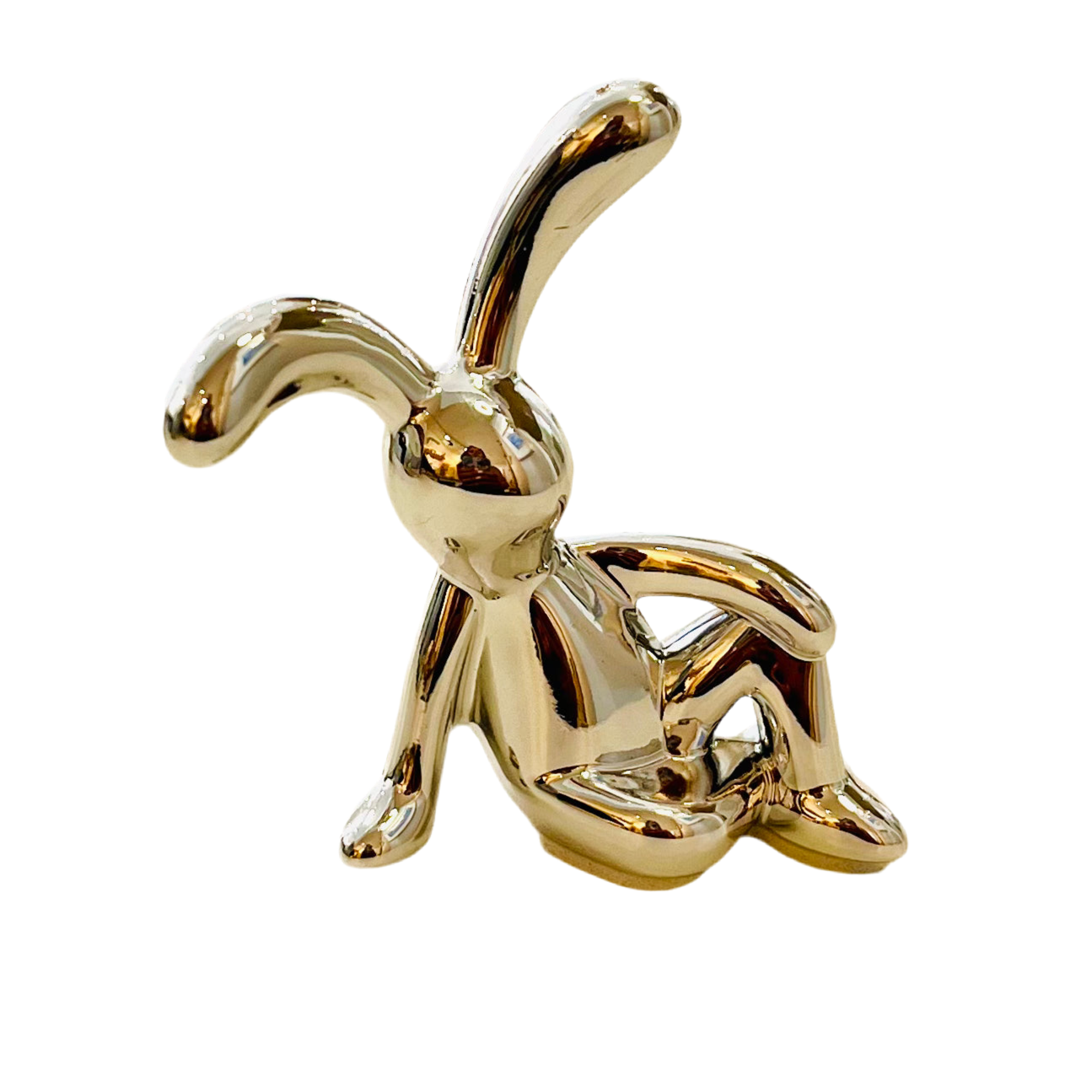 Small Chrome Effect Plastic Bunny Rabbit