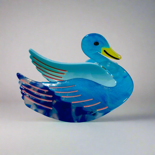 Happy Swan Blue Hair Claw Clip by Coucou Suzette