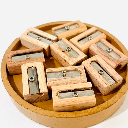 Wooden Single Holed Pencil Sharpener