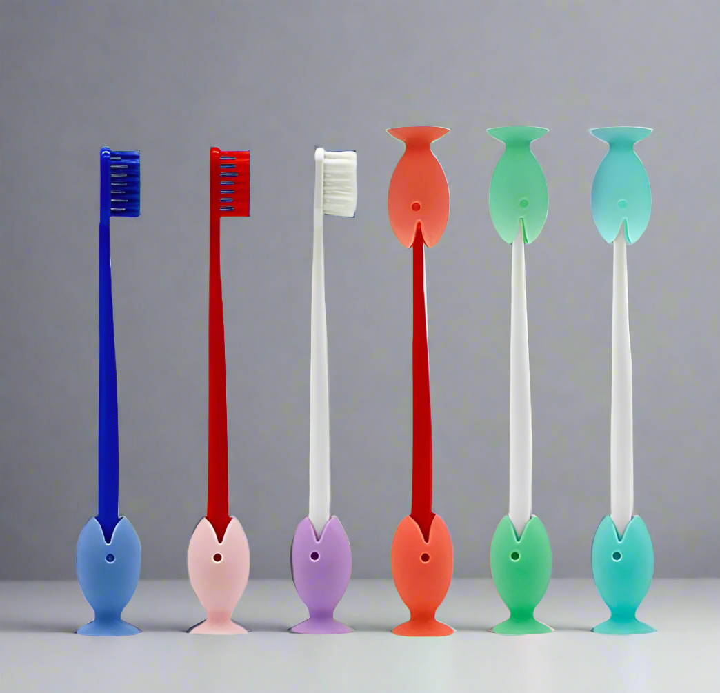 Fish toothbrush holder