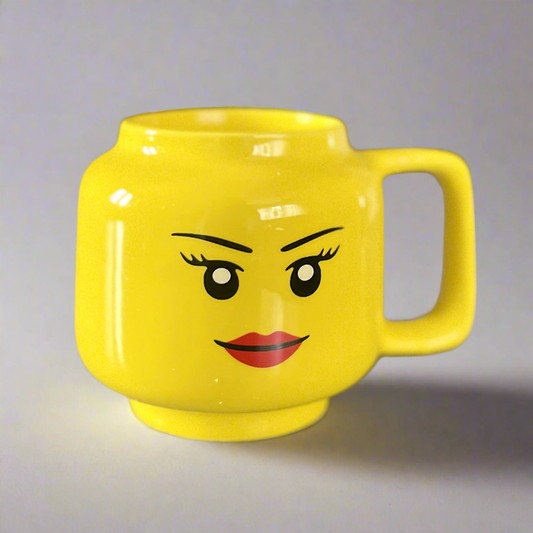 Minifigure Head Mug, Smiling Girl