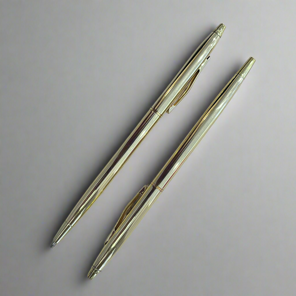 Slim Brass Retractable Ballpoint Pen