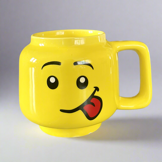 Mini figure head mug, silly face