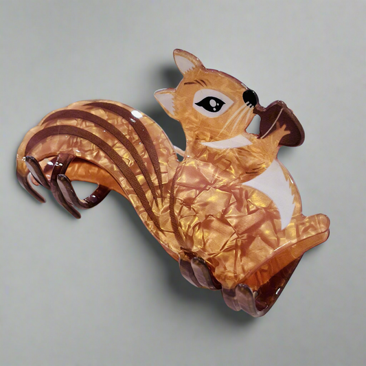 Squirrel Chipmunk Hair Claw Clip