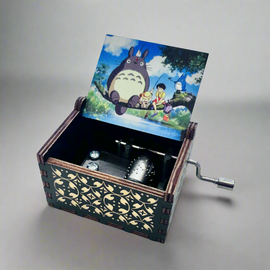 Studio Ghibli My Neighbor Totoro Wooden Music Box, Dark or Light wood