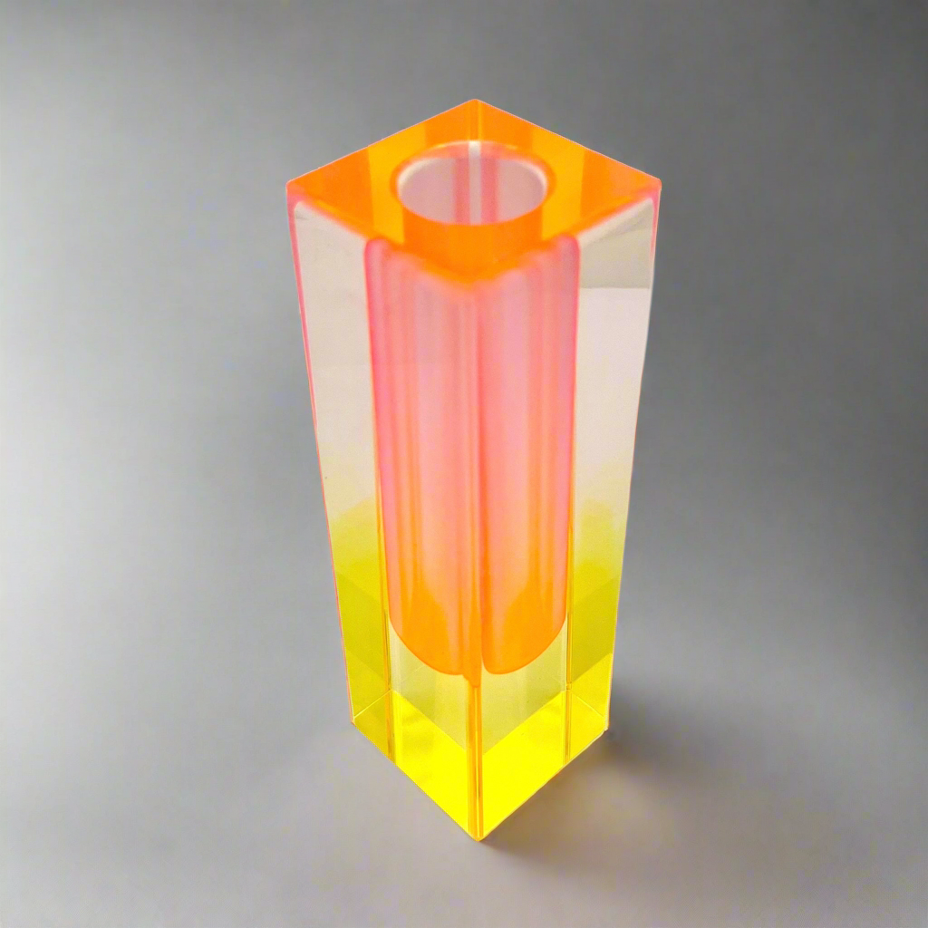 Studio Hattern “Mellow” Lucite Prism Vases