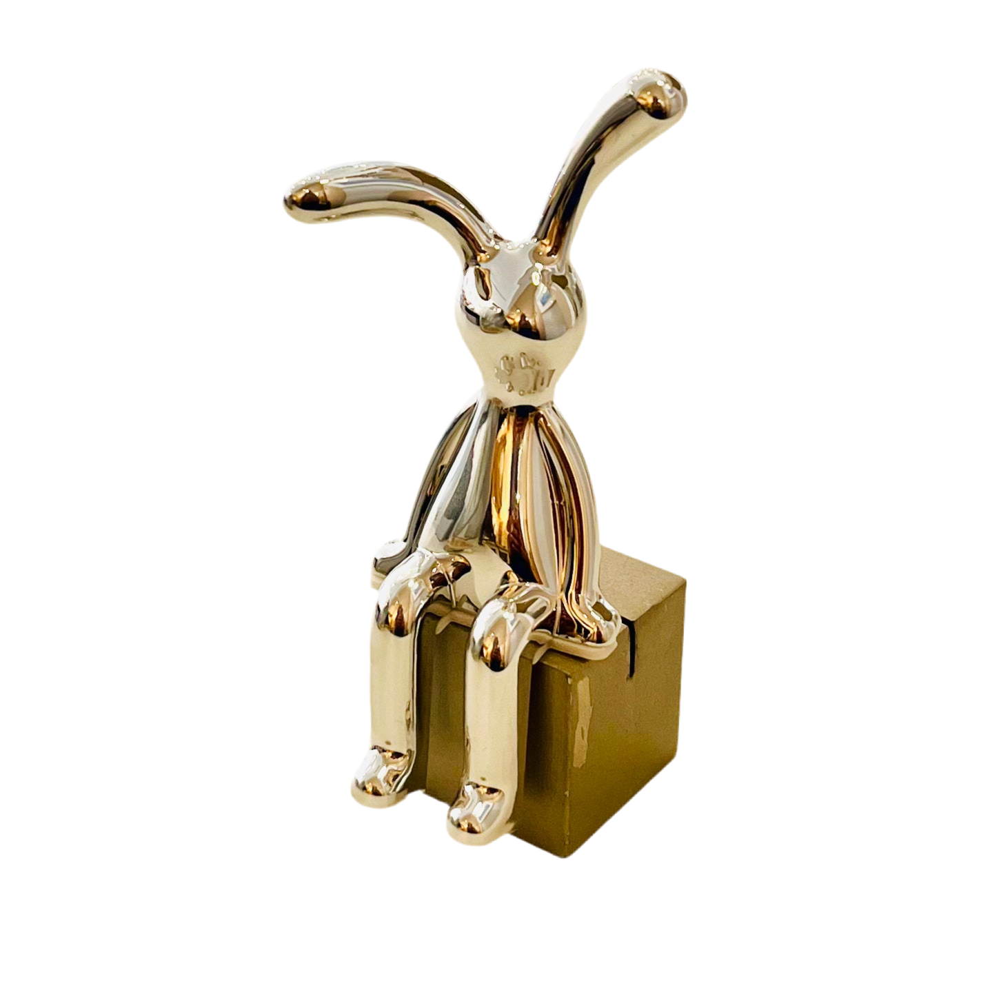 Small Chrome Effect Plastic Bunny Rabbit