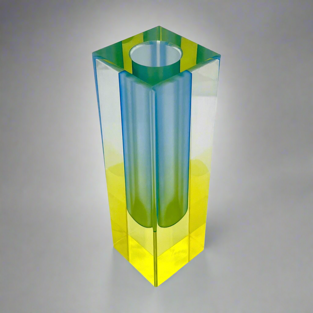 Studio Hattern “Mellow” Lucite Prism Vases