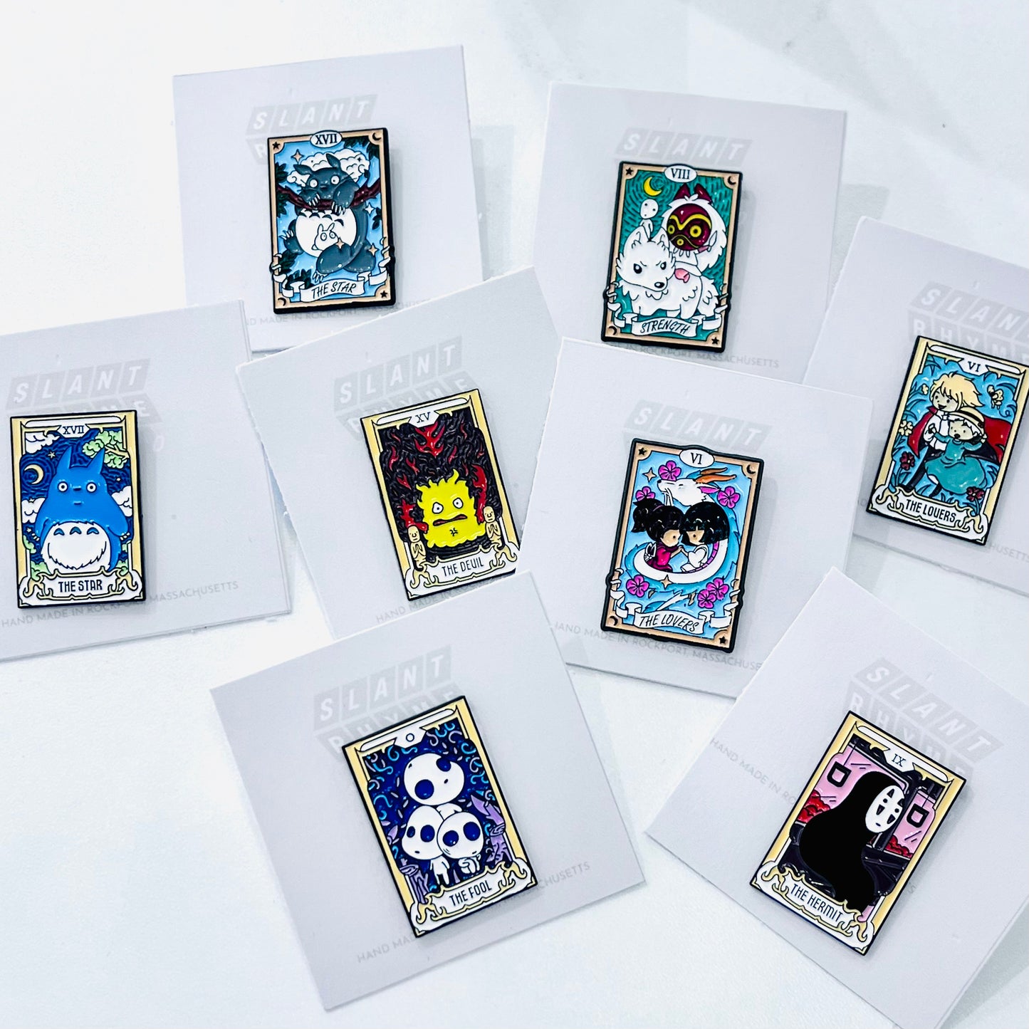 Ghibli Tarot lapel pins