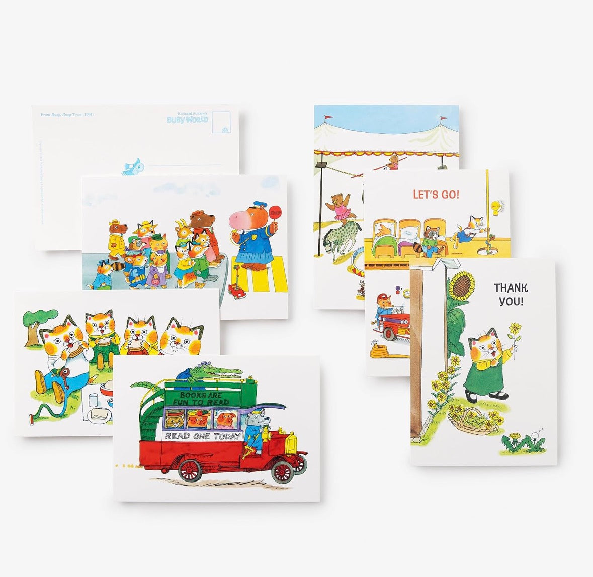 Richard Scarry Busytown Postcards, varied