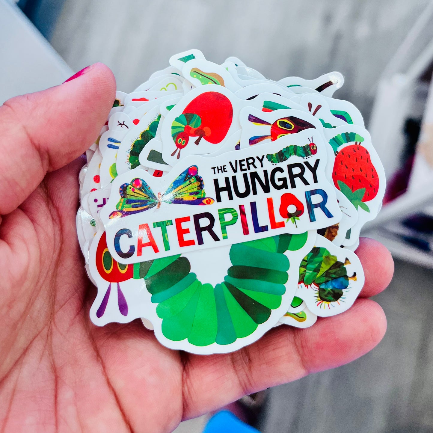 The very hungry caterpillar stickers