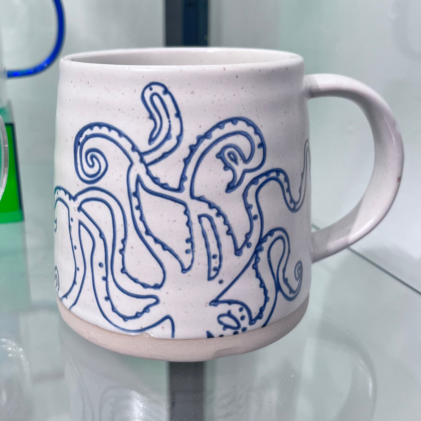 Stoneware Ceramic Mugs, Lobster, Crab and Octopus