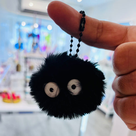 Fuzzy soot dust sprite bag charm / keychain