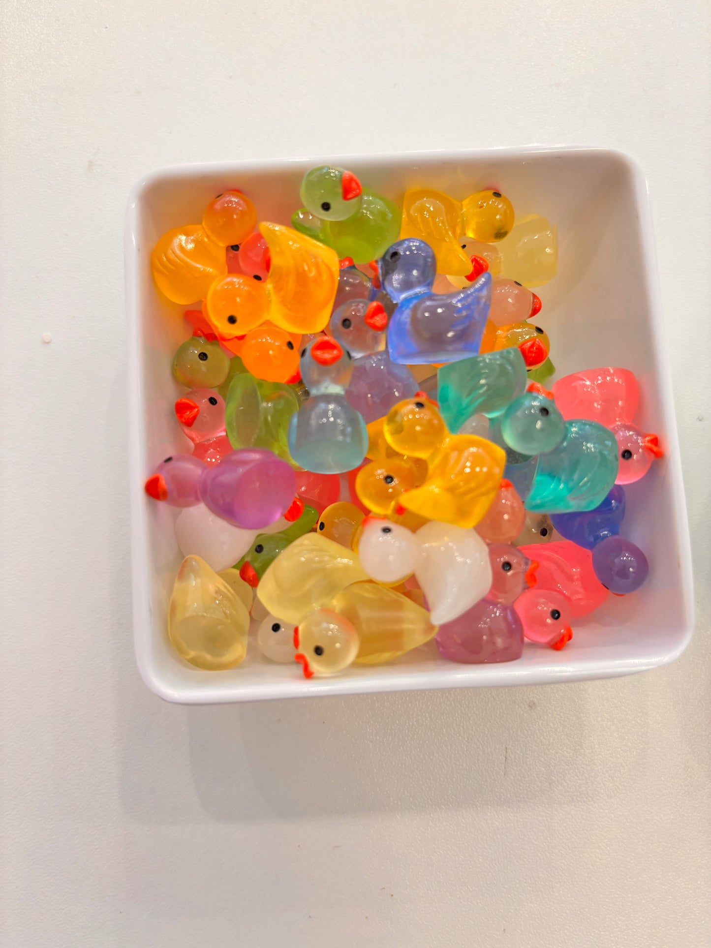 Tiny glow-in-the-dark ducks