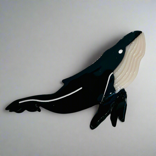 Black whale hair claw clip